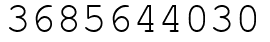 Число 3685644030.