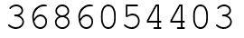 Число 3686054403.
