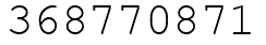 Число 368770871.