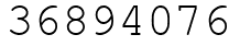 Число 36894076.