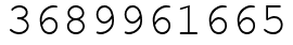 Число 3689961665.