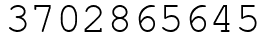 Число 3702865645.