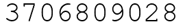 Число 3706809028.