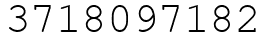 Число 3718097182.