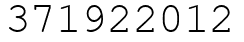 Число 371922012.