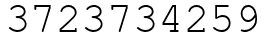 Число 3723734259.