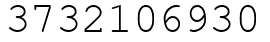 Число 3732106930.