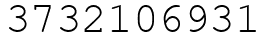 Число 3732106931.