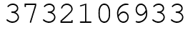 Число 3732106933.
