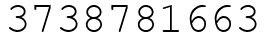 Число 3738781663.