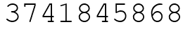 Число 3741845868.