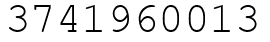 Число 3741960013.