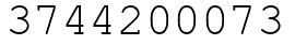 Число 3744200073.