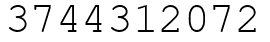 Число 3744312072.