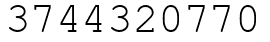 Число 3744320770.