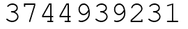 Число 3744939231.