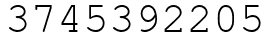 Число 3745392205.