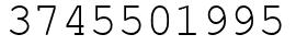 Число 3745501995.