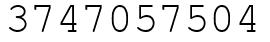 Число 3747057504.