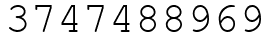 Число 3747488969.