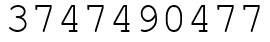 Число 3747490477.