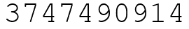 Число 3747490914.