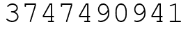 Число 3747490941.