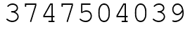 Число 3747504039.