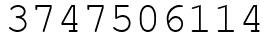 Число 3747506114.