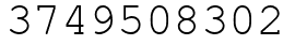 Число 3749508302.