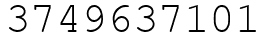 Число 3749637101.