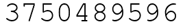 Число 3750489596.