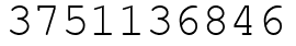 Число 3751136846.