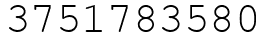 Число 3751783580.