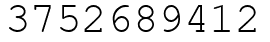 Число 3752689412.