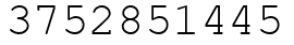 Число 3752851445.