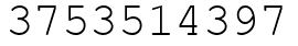Число 3753514397.