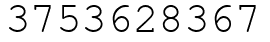 Число 3753628367.