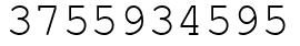 Число 3755934595.