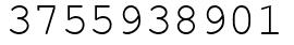 Число 3755938901.