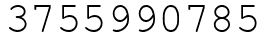Число 3755990785.