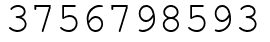 Число 3756798593.