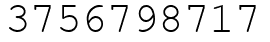 Число 3756798717.
