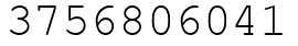 Число 3756806041.