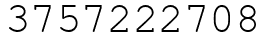 Число 3757222708.
