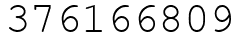 Число 376166809.