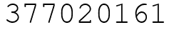 Число 377020161.