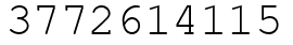 Число 3772614115.