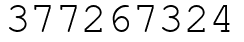 Число 377267324.