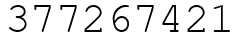 Число 377267421.